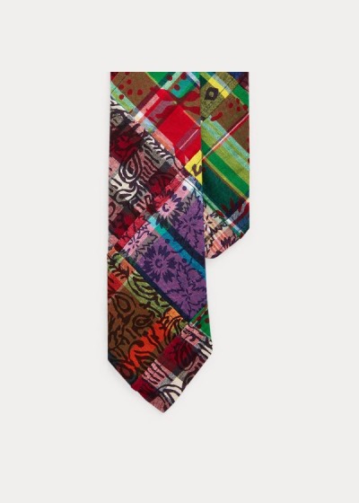 Polo Ralph Lauren Patchwork-Print Narrow Slips Herre Danmark (HQSVF5408)